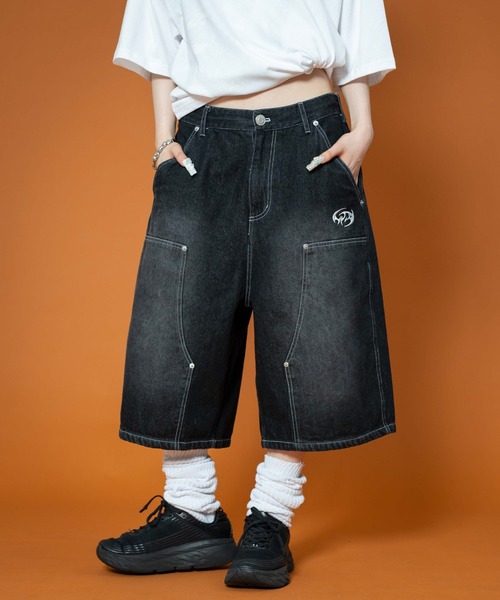 LTR DEPTH(レイターデプス)の「LTR DEPTH/ダブルニーロゴデニムショーツ(デニムパンツ・メンズ・ブラック系2/グレー・MEDIUM/LARGE)」の13枚目の写真