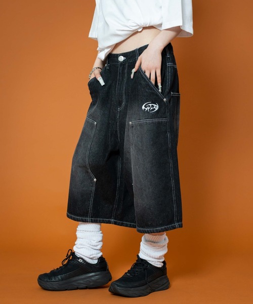 LTR DEPTH(レイターデプス)の「LTR DEPTH/ダブルニーロゴデニムショーツ(デニムパンツ・メンズ・ブラック系2/グレー・MEDIUM/LARGE)」の15枚目の写真