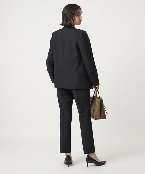 green label relaxing（グリーンレーベルリラクシング）の「カチリラ ダブル ジャケット -ウォッシャブル・ストレッチ-（テーラードジャケット・レディース・ライトグレー/その他1/ネイビー・36/40/38）」の10枚目の写真