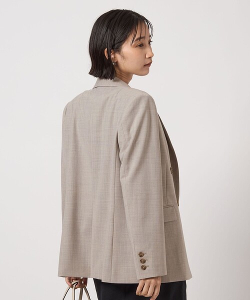 green label relaxing（グリーンレーベルリラクシング）の「カチリラ ダブル ジャケット -ウォッシャブル・ストレッチ-（テーラードジャケット・レディース・ライトグレー/その他1/ネイビー・36/40/38）」の12枚目の写真