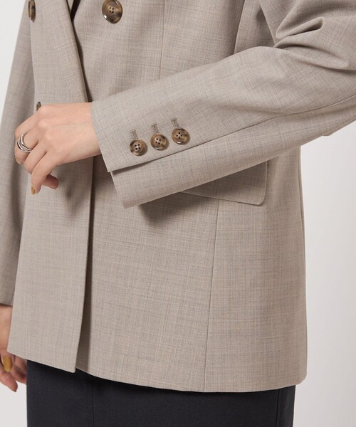 green label relaxing（グリーンレーベルリラクシング）の「カチリラ ダブル ジャケット -ウォッシャブル・ストレッチ-（テーラードジャケット・レディース・ライトグレー/その他1/ネイビー・36/40/38）」の19枚目の写真
