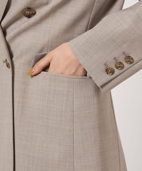 green label relaxing（グリーンレーベルリラクシング）の「カチリラ ダブル ジャケット -ウォッシャブル・ストレッチ-（テーラードジャケット・レディース・ライトグレー/その他1/ネイビー・36/40/38）」の20枚目の写真