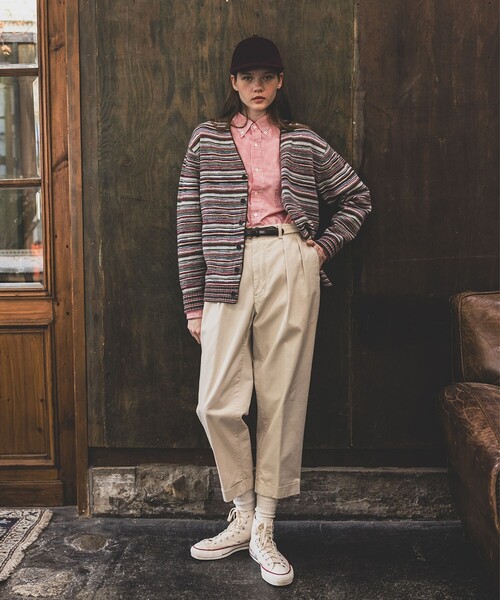 BEAMS PLUS(ビームスプラス)の「マルチストライプ カーディガン(カーディガン/ボレロ・メンズ・オレンジ/レッド・XL/L/M/S)」の21枚目の写真