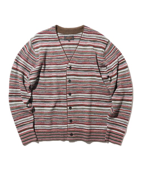 BEAMS PLUS(ビームスプラス)の「マルチストライプ カーディガン(カーディガン/ボレロ・メンズ・オレンジ/レッド・XL/L/M/S)」の19枚目の写真