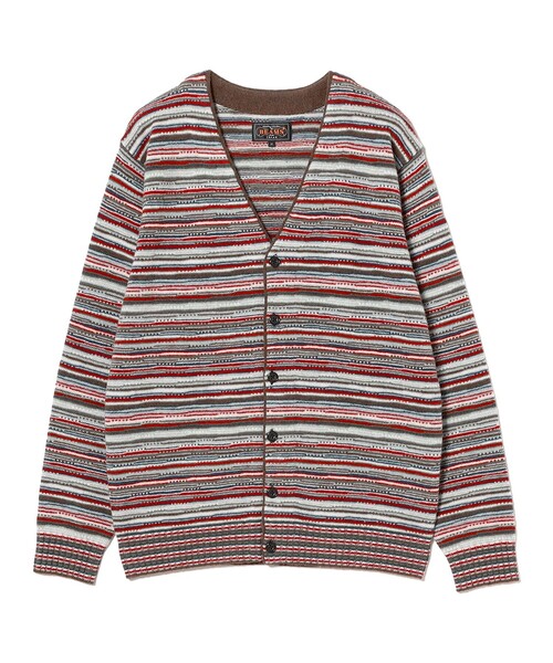 BEAMS PLUS(ビームスプラス)の「マルチストライプ カーディガン(カーディガン/ボレロ・メンズ・オレンジ/レッド・XL/L/M/S)」の17枚目の写真