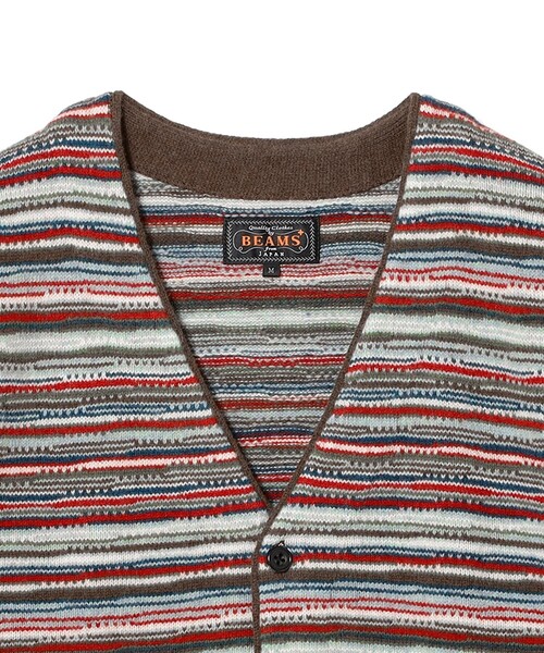 BEAMS PLUS(ビームスプラス)の「マルチストライプ カーディガン(カーディガン/ボレロ・メンズ・オレンジ/レッド・XL/L/M/S)」の16枚目の写真