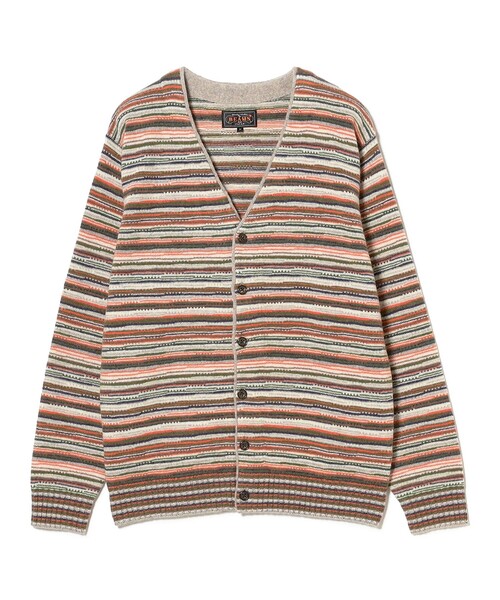 BEAMS PLUS(ビームスプラス)の「マルチストライプ カーディガン(カーディガン/ボレロ・メンズ・オレンジ/レッド・XL/L/M/S)」の8枚目の写真