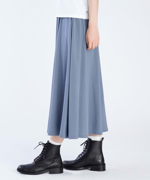 agnes b.（アニエスベー）の「コットン ロング フレアスカート "Milaine"（スカート・レディース・グレー系その他・1/2）」の4枚目の写真
