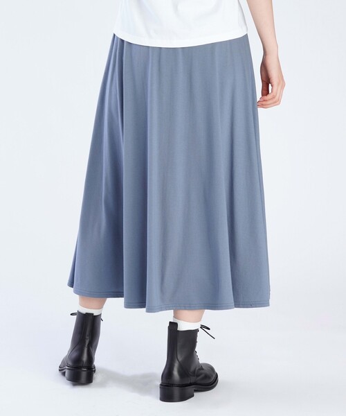 agnes b.（アニエスベー）の「コットン ロング フレアスカート "Milaine"（スカート・レディース・グレー系その他・1/2）」の3枚目の写真
