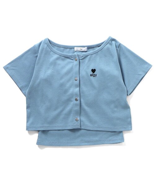 algy(アルジー)の「リブキャミ&カーデセット(その他トップス・キッズ・ブラック/アイボリー/サックスブルー・SMALL/MEDIUM/X-SMALL/XX-SMALL)」の3枚目の写真