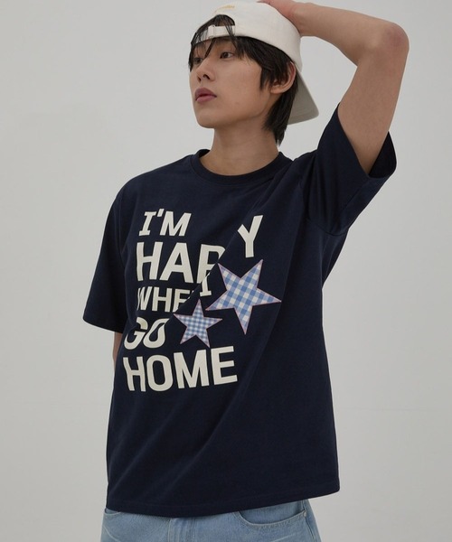 セール】☆K-POPアイドル着用【UNISEX】Wai Kei／IM HAPPY T
