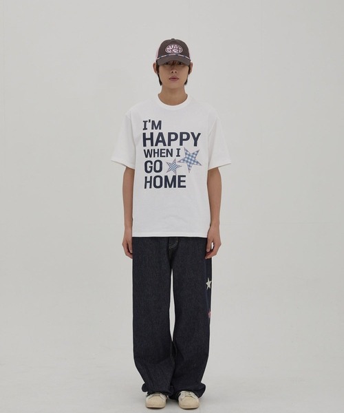 セール】☆K-POPアイドル着用【UNISEX】Wai Kei／IM HAPPY T