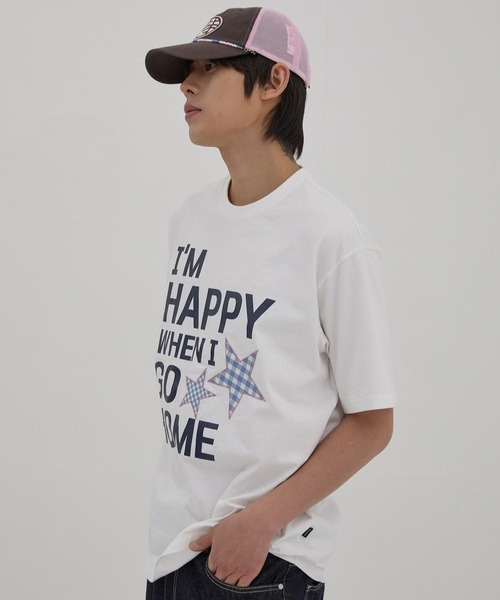 tシャツ K-POPアイドル着用「UNISEX」Wai Kei／IM HAPPY Ｔシャツ レディース メンズ セール】☆K-POPアイドル着用【UNISEX】Wai Kei／IM HAPPY T