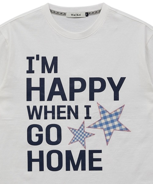 WaiKei(ワイケイ)の「★K-POPアイドル着用【UNISEX】Wai Kei/IM HAPPY Tシャツ(Tシャツ/カットソー・レディース・ピンク/ホワイト/ネイビー・MEDIUM/LARGE)」の15枚目の写真
