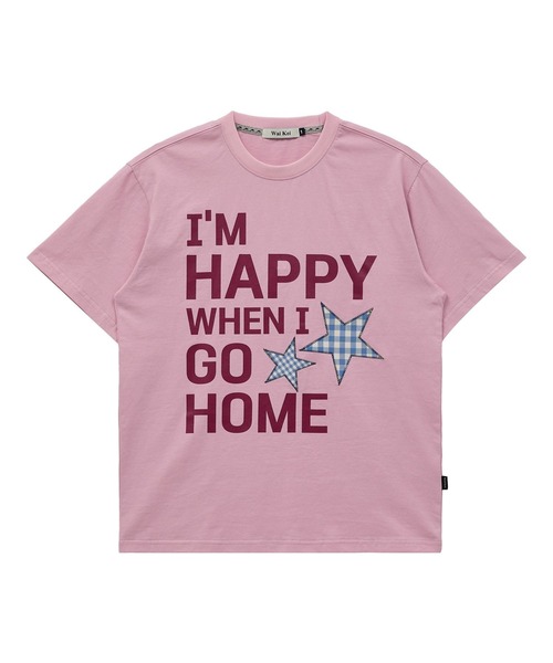 tシャツ K-POPアイドル着用「UNISEX」Wai Kei／IM HAPPY Ｔシャツ レディース メンズ セール】☆K-POPアイドル着用【UNISEX】Wai Kei／IM HAPPY T