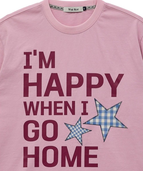 WaiKei(ワイケイ)の「★K-POPアイドル着用【UNISEX】Wai Kei/IM HAPPY Tシャツ(Tシャツ/カットソー・レディース・ピンク/ホワイト/ネイビー・MEDIUM/LARGE)」の19枚目の写真