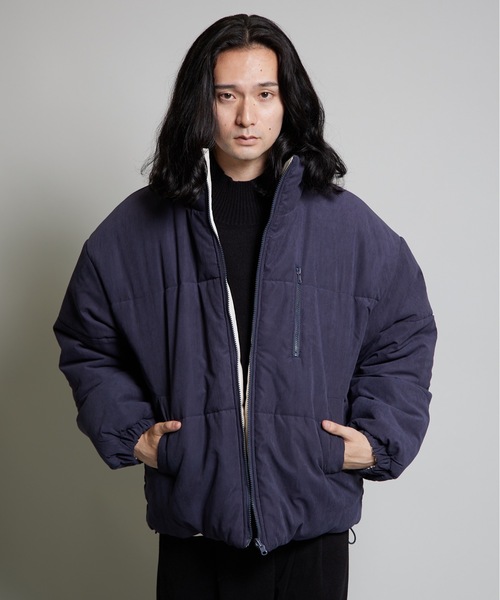 ジャケット・アウター h セール】2WAYピーチ起毛*ナイロンテックリバーシブルジャケット