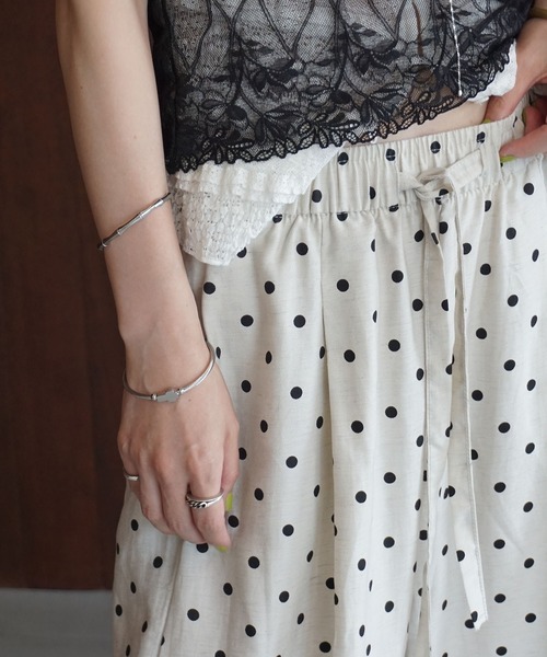 chuclla(チュクラ)の「ドット柄 リラックスパンツ chw25s092(その他パンツ・レディース・ホワイト/ブラック・L/M/S)」の8枚目の写真