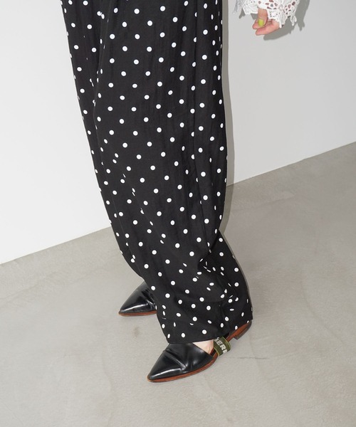 chuclla(チュクラ)の「ドット柄 リラックスパンツ chw25s092(その他パンツ・レディース・ホワイト/ブラック・L/M/S)」の13枚目の写真