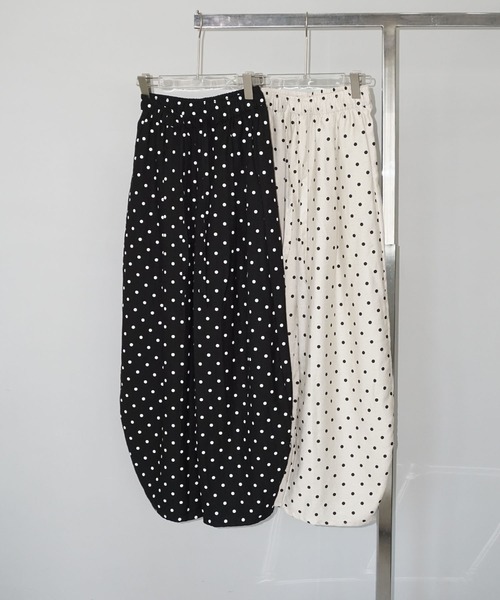 chuclla(チュクラ)の「ドット柄 リラックスパンツ chw25s092(その他パンツ・レディース・ホワイト/ブラック・L/M/S)」の18枚目の写真