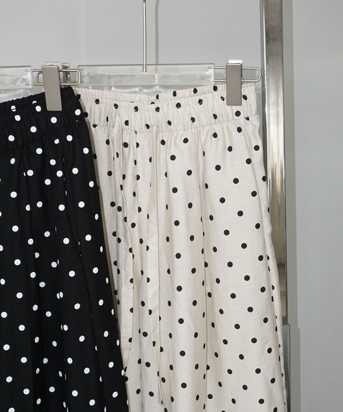 chuclla(チュクラ)の「ドット柄 リラックスパンツ chw25s092(その他パンツ・レディース・ホワイト/ブラック・L/M/S)」の20枚目の写真