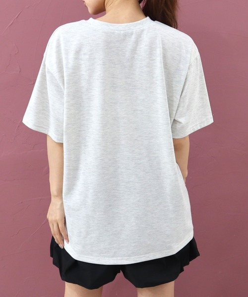 CECIL McBEE（セシルマクビー）の「CATプリントパール・リボン付きTシャツ（Tシャツ/カットソー・レディース・オフホワイト/チャコールグレー/アイボリー・MEDIUM/LARGE）」の7枚目の写真