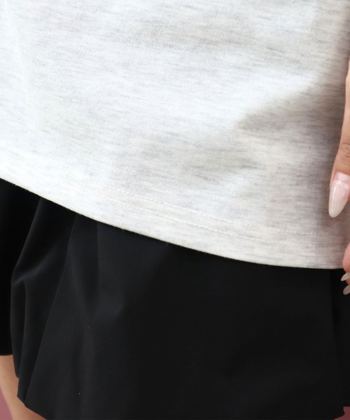 CECIL McBEE（セシルマクビー）の「CATプリントパール・リボン付きTシャツ（Tシャツ/カットソー・レディース・オフホワイト/チャコールグレー/アイボリー・MEDIUM/LARGE）」の21枚目の写真