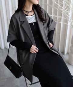 See-through Layered Half Sleeve Jacket/シースルーレイヤードハーフ