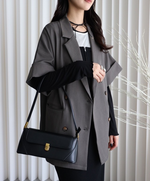 希少モデル 美品 DRKSHDW ショートスリーブ ジャケット XS ブラック セール】【バックスリットショートスリーブジャケット（裏地無し