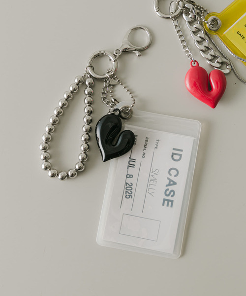 SMELLY（スメリー）の「クリアケースハートセットキーチェーン（キーホルダー・レディース・ホワイト/イエロー・-）」の3枚目の写真