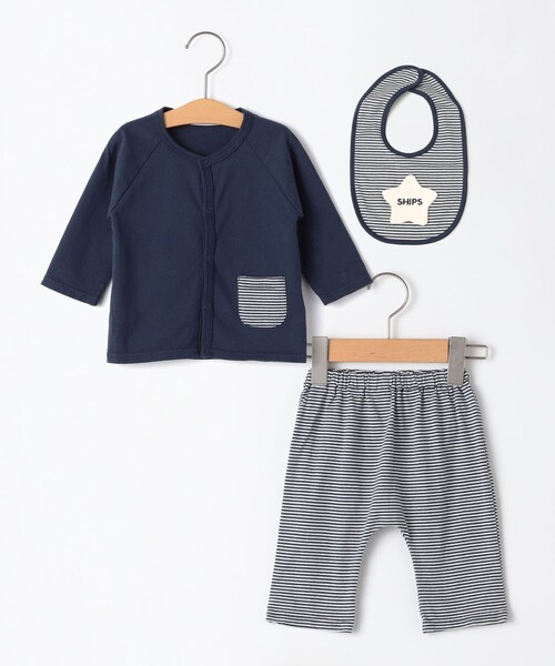 SHIPS(シップス)の「SHIPS KIDS:80cm / ロングスリーブ ギフトセット(その他ベビー用品・キッズ・ネイビー・80)」の1枚目の写真