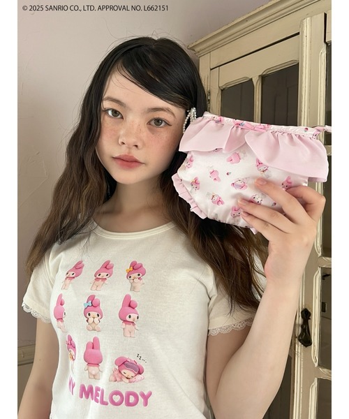 sanrio(サンリオ)の「【MY MELODY】 ENCYCLOPEDIA TEE(Tシャツ/カットソー・レディース・ブラック/オフホワイト・FREE)」の19枚目の写真