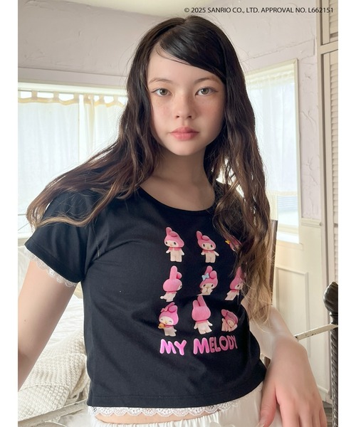sanrio(サンリオ)の「【MY MELODY】 ENCYCLOPEDIA TEE(Tシャツ/カットソー・レディース・ブラック/オフホワイト・FREE)」の21枚目の写真