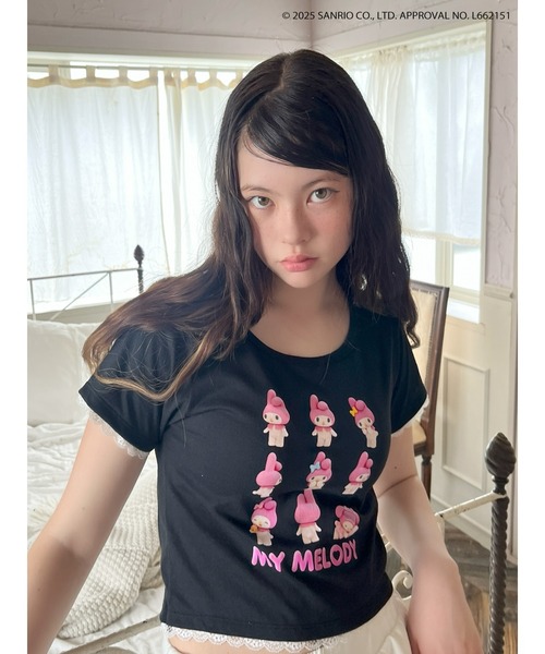 sanrio(サンリオ)の「【MY MELODY】 ENCYCLOPEDIA TEE(Tシャツ/カットソー・レディース・ブラック/オフホワイト・FREE)」の16枚目の写真