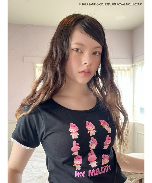 sanrio(サンリオ)の「【MY MELODY】 ENCYCLOPEDIA TEE(Tシャツ/カットソー・レディース・ブラック/オフホワイト・FREE)」の20枚目の写真