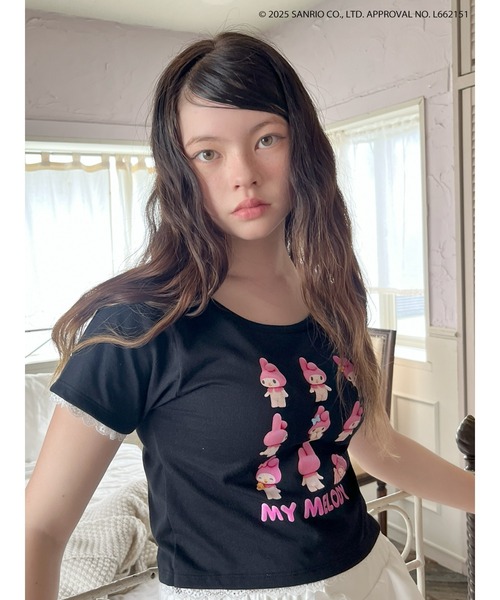 sanrio(サンリオ)の「【MY MELODY】 ENCYCLOPEDIA TEE(Tシャツ/カットソー・レディース・ブラック/オフホワイト・FREE)」の22枚目の写真