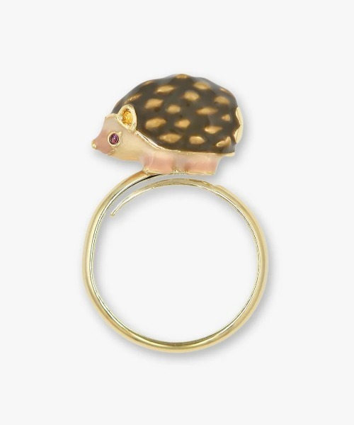 【美品】アナスイ　リング ハリネズミモチーフ フリーサイズリング（リング）｜ANNA SUI