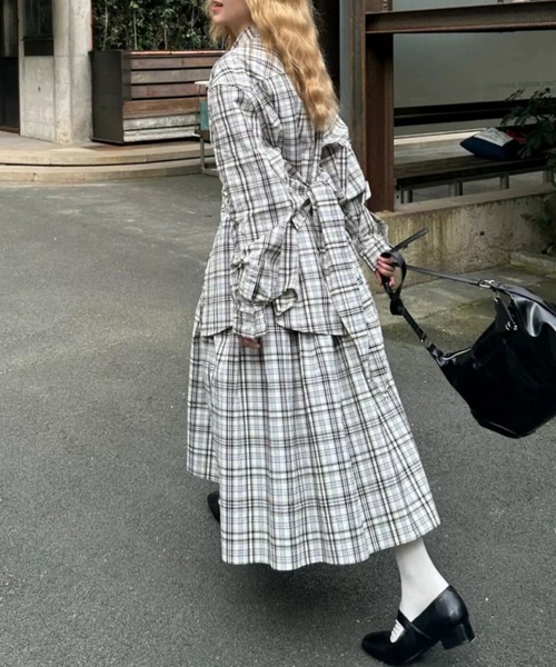 AsRiRe（アスリレイ）の「セットアップ 2wayチェック柄シャツ+ロング