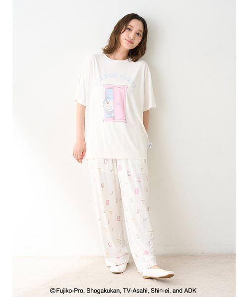 gelatopique ジェラートピケ　ドラえもんワンポイントT ドラえもん】【レディース】ワンポイントTシャツ(カットソー・T