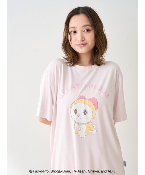 GELATO PIQUE キャラクターTシャツ ホワイト ドラえもん】【レディース】ワンポイントTシャツ（ルームウェア