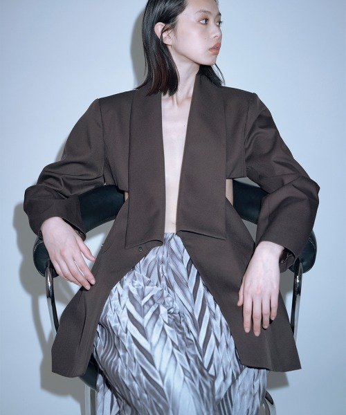 TELOPLAN(テーロプラン)の「【TELOPLAN】Pema Jacket / ペマジャケット(テーラードジャケット・レディース・ブラック/ブラウン・ONE SIZE)」の7枚目の写真