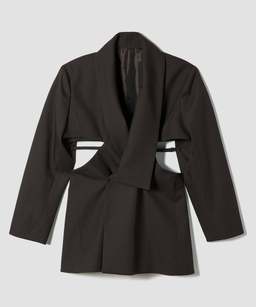 TELOPLAN(テーロプラン)の「【TELOPLAN】Pema Jacket / ペマジャケット(テーラードジャケット・レディース・ブラック/ブラウン・ONE SIZE)」の8枚目の写真