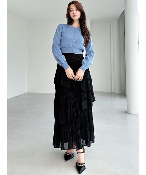 RESEXXY（リゼクシー）の「クルーネックニットカーデ（カーディガン/ボレロ・レディース・その他1/レッド/ブルー/ブラック/グレー・FREE）」の16枚目の写真