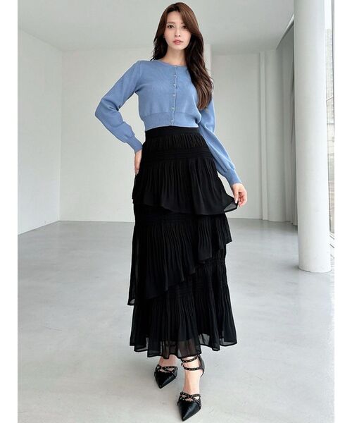 RESEXXY（リゼクシー）の「クルーネックニットカーデ（カーディガン/ボレロ・レディース・その他1/レッド/ブルー/ブラック/グレー・FREE）」の15枚目の写真