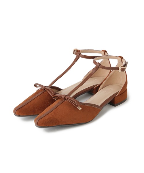 Juze（ジュゼ）の「Tストラップリボンパンプス（パンプス・レディース・ブラック/キャメル・L/M/S）」の20枚目の写真