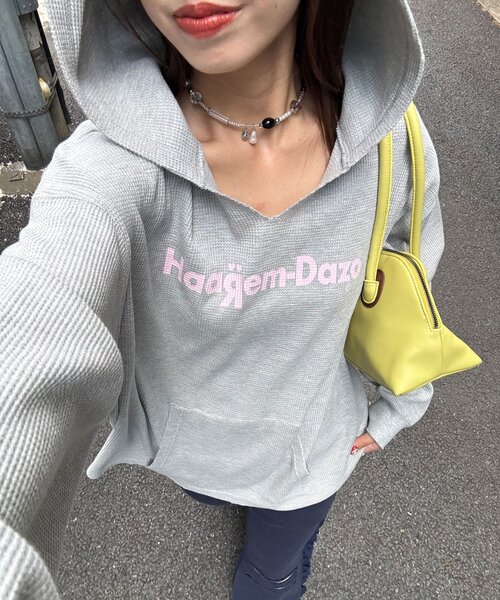 RePRODUCTION LABEL（リプロダクションレーベル）の「【RePRODUCTION LABEL / リプロダクションレーベル】フェードスキッパーサーマルロンT（Tシャツ/カットソー・レディース・レッド/ブルー/チャコールグレー/グレー・FREE）」の2枚目の写真