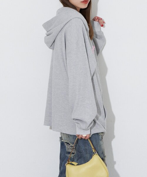 RePRODUCTION LABEL（リプロダクションレーベル）の「【RePRODUCTION LABEL / リプロダクションレーベル】フェードスキッパーサーマルロンT（Tシャツ/カットソー・レディース・レッド/ブルー/チャコールグレー/グレー・FREE）」の6枚目の写真