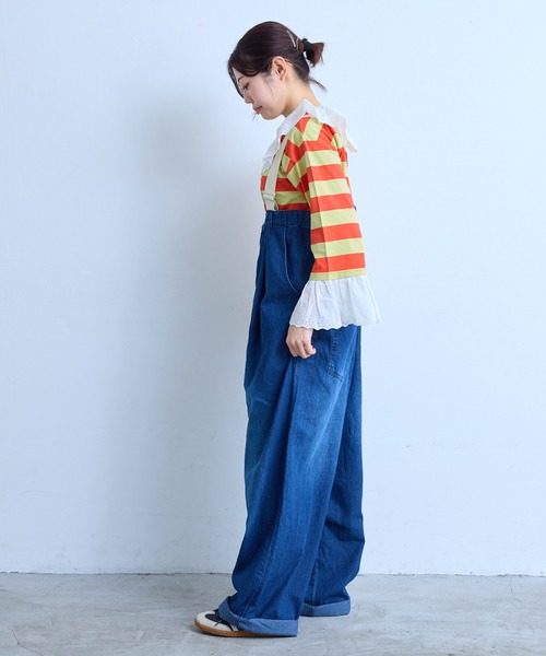 MARKEY'S（マーキーズ）の「デニムエヴォルブサロペット/おとな（デニムパンツ・レディース・ブルー/ブラック・160cm）」の5枚目の写真