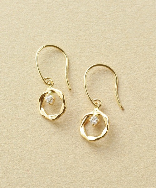 Lively】K10 サークル ワイヤーピアス( YG)（ピアス（両耳用））｜TAKE