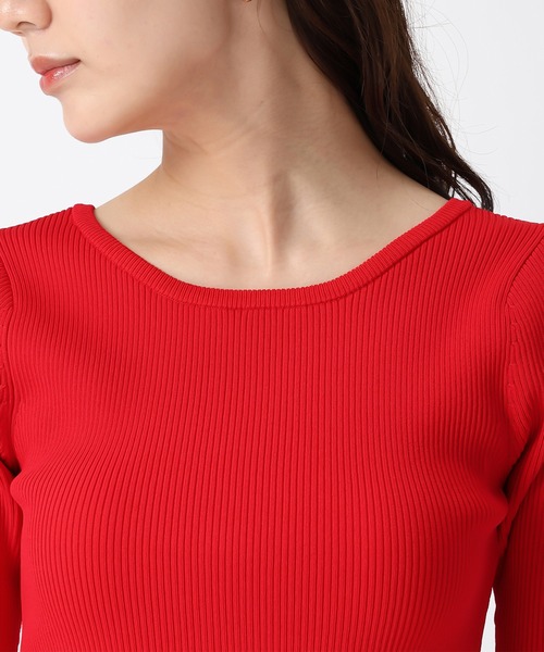 31 Sons de mode（トランテアン　ソン　ドゥ　モード）の「2025秋冬新作 2WAYペプラムリボンニット（ニット/セーター・レディース・ホワイト/ブラック/レッド・ﾌﾘ-）」の6枚目の写真